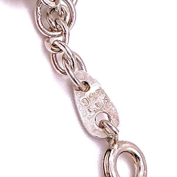 925 STERLING SILVER Bracelet With Hearts And Seashells 7” - Picture 2 of 3